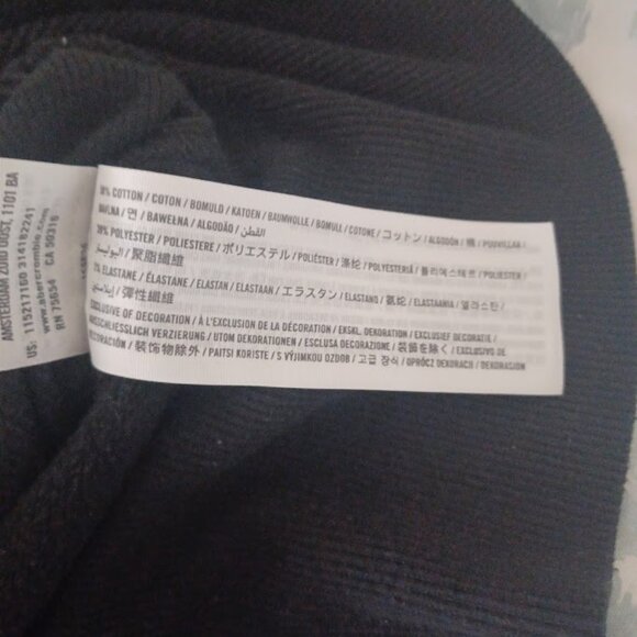 Abercrombie & Fitch Women’s Full Zip Hoodie Jacket Black M Thumb Holes Mock Neck - Picture 3 of 8